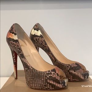 Christian Louboutin VENDOME 120 Python platforms